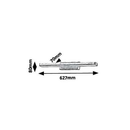 Rabalux 6130 - LED Łazienkowe oświetlenie lustra JOHN LED/18W/230V IP44