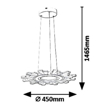 Rabalux 6210 - LED Żyrandol na lince FELICITY LED/30W/230V