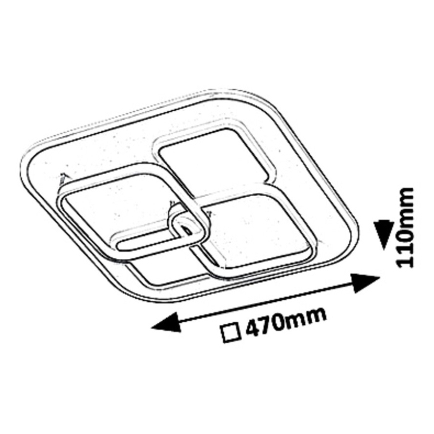 Rabalux 6250 - LED Plafon ściemnialny DELION LED/50W/230V