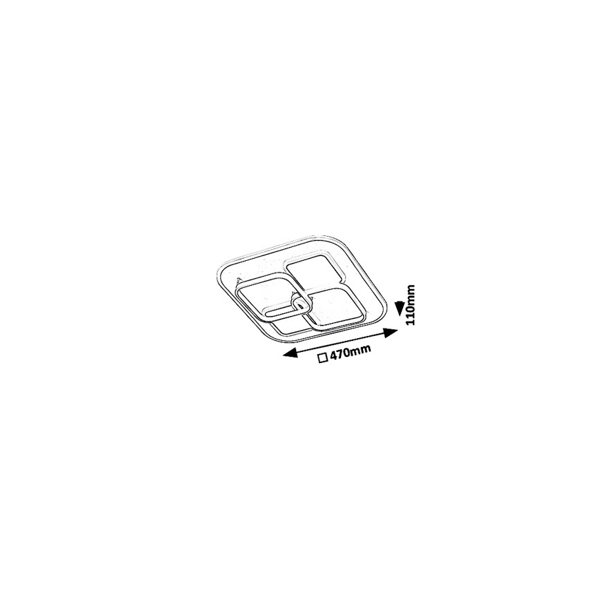 Rabalux 6250 - LED Plafon ściemnialny DELION LED/50W/230V