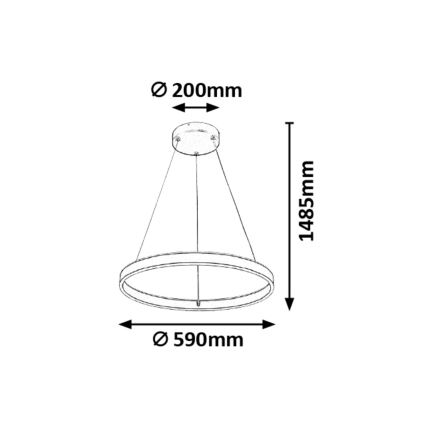 Rabalux - Regulowany żyrandol LED na linkach LED/36W/230V + pilot do zdalnego sterowania