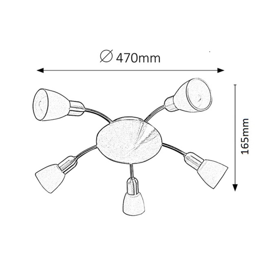 Rabalux - Lampa sufitowa 5xE14/40W/230V
