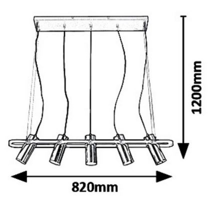 Rabalux 6430 - LED Żyrandol na lince RAVEN LED/25W/230V