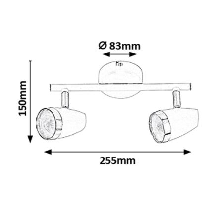 Rabalux - LED Reflektor punktowy 2xLED/4W/230V