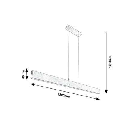 Rabalux - LED Ściemniany żyrandol na lince LED/24W/230V 2700/4000/6500K 120 cm