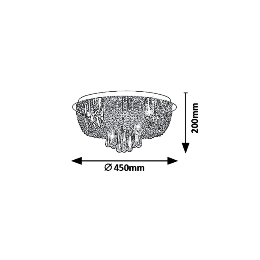 Rabalux - Lampa sufitowa LARISHA 6xG9/40W/230V śr. 45 cm