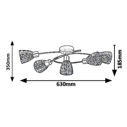Rabalux 6929 - Żyrandol natynkowy STACY 5xE14/40W/230V