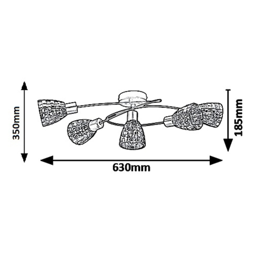 Rabalux 6929 - Żyrandol natynkowy STACY 5xE14/40W/230V