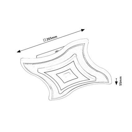 Rabalux - Lampa sufitowa LED/20W/230V 3000/4000/6000K 26,5x26,5 cm