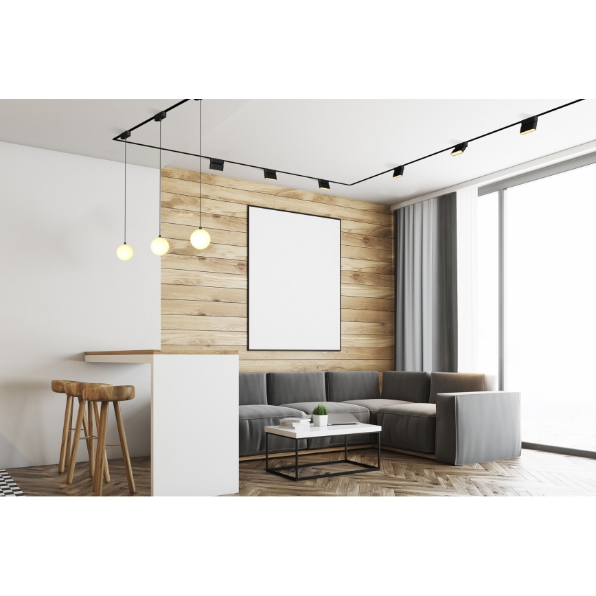 Rabalux - LED Plafon do 1-fazowego systemu szynowego LED/6W/230V 3000K 11,5 cm czarny