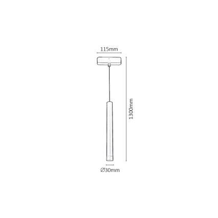 Rabalux - LED Żyrandol na lince do 1-fazowego systemu szynowego LED/5W/230V 3000K czarny