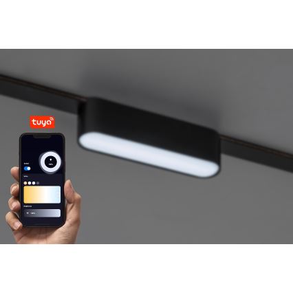 Rabalux - LED Plafon ściemnialny do 1-fazowego systemu szynowego LED/6W/24V 2700-5500K Wi-Fi Tuya 11,5 cm czarny