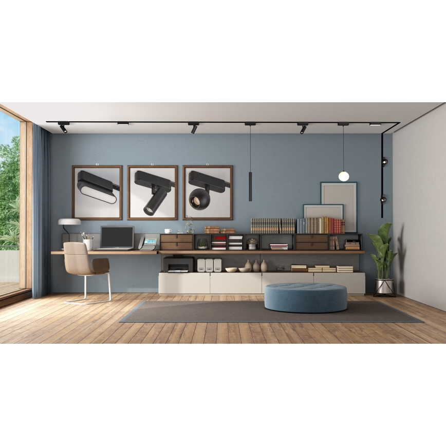 Rabalux - LED Plafon ściemnialny do 1-fazowego systemu szynowego LED/12W/24V 2700-5500K Wi-Fi Tuya 22 cm czarny