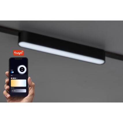 Rabalux - LED Plafon ściemnialny do 1-fazowego systemu szynowego LED/12W/24V 2700-5500K Wi-Fi Tuya 22 cm czarny