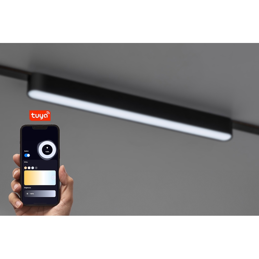 Rabalux - LED Plafon ściemnialny do 1-fazowego systemu szynowego LED/16W/24V 2700-5500K Wi-Fi Tuya 33 cm czarny