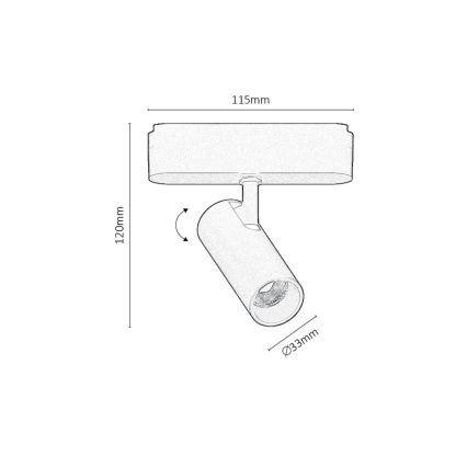 Rabalux - LED Oświetlenie punktowe ściemnialne do 1-fazowego systemu szynowego LED/5W/24V 2700-5500K Wi-Fi Tuya czarny