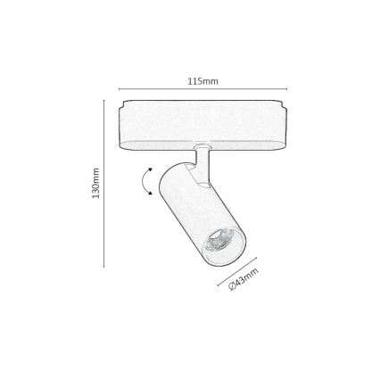 Rabalux - LED Oświetlenie punktowe ściemnialne do 1-fazowego systemu szynowego LED/9W/24V 2700-5500K Wi-Fi Tuya czarny