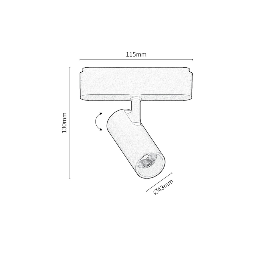 Rabalux - LED Oświetlenie punktowe ściemnialne do 1-fazowego systemu szynowego LED/9W/24V 2700-5500K Wi-Fi Tuya czarny