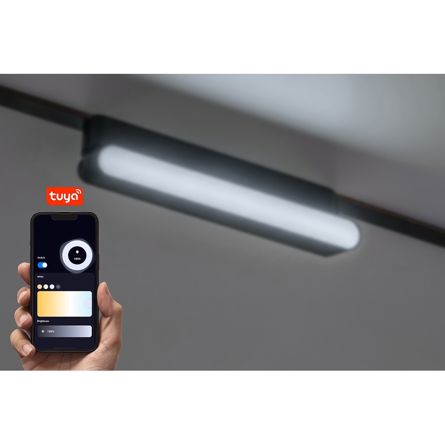 Rabalux - LED Plafon ściemnialny do 1-fazowego systemu szynowego LED/7W/24V 2700-5500K Wi-Fi Tuya 22 cm czarny