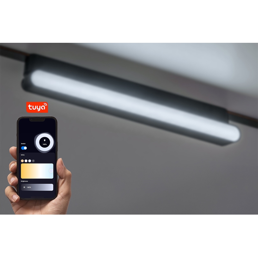 Rabalux - LED Plafon ściemnialny do 1-fazowego systemu szynowego LED/13W/24V 2700-5500K Wi-Fi Tuya 33 cm czarny