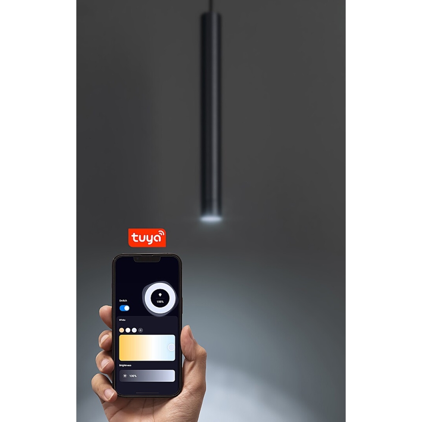 Rabalux - LED Żyrandol ściemnialny na lince do 1-fazowego systemu szynowego LED/5W/24V 2700-5500K Wi-Fi Tuya czarny