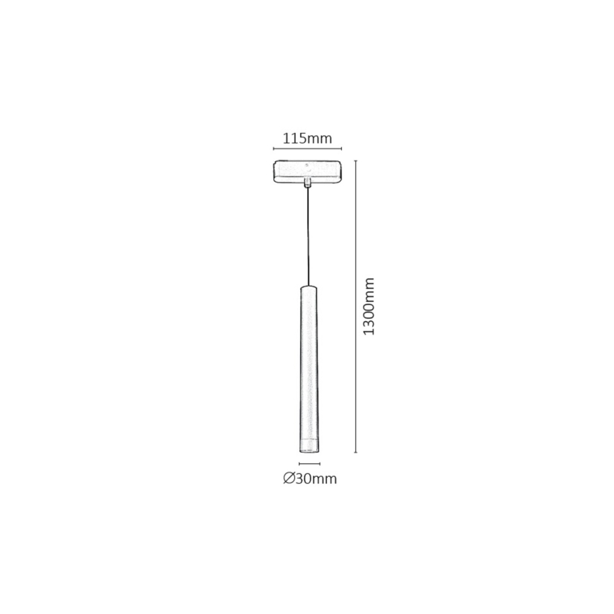 Rabalux - LED Żyrandol ściemnialny na lince do 1-fazowego systemu szynowego LED/5W/24V 2700-5500K Wi-Fi Tuya czarny