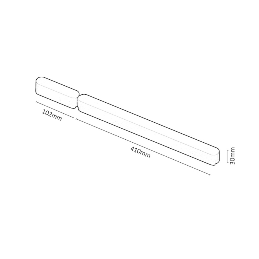 Rabalux - Zasilanie oświetlenia w systemie szynowym 80W/230V 10,2 + 41 cm czarny