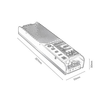 Rabalux - Zasilacz wpuszczany do oświetlenia w systemie szynowym 200W/230V
