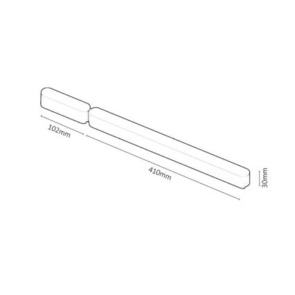 Rabalux - Zasilanie oświetlenia w systemie szynowym 80W/230V Wi-Fi 10,2 + 41 cm czarny