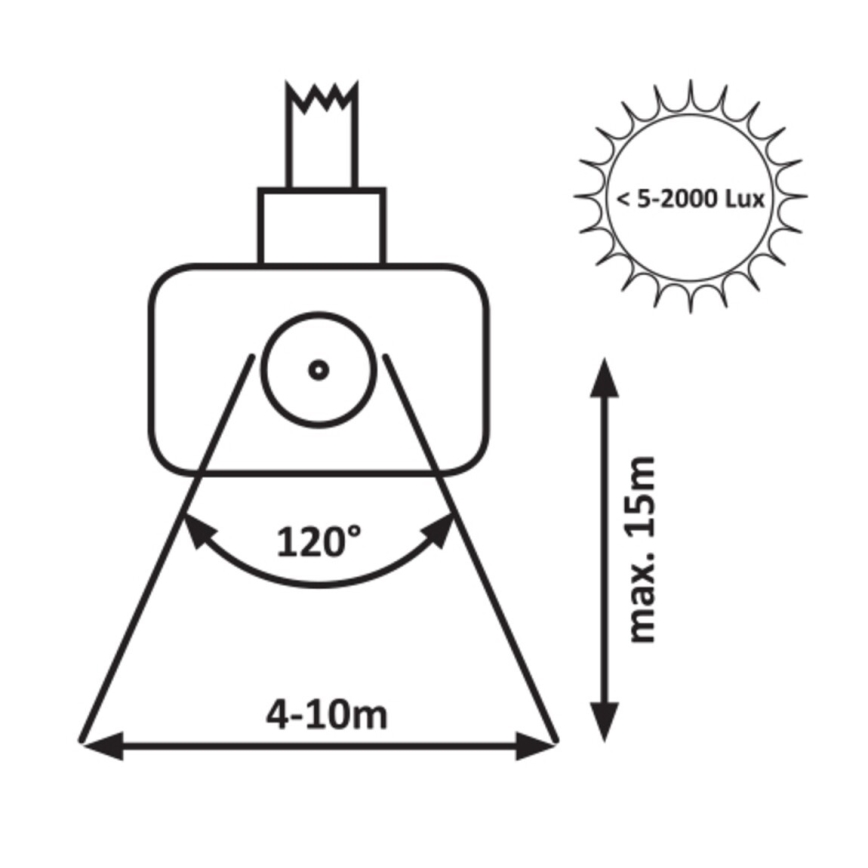 Rabalux - LED Reflektor z czujnikiem LED/10W/230V 4000K IP44 czarny
