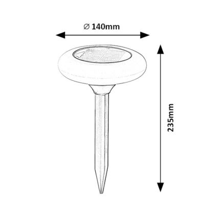 Rabalux  - LED RGB Lampa solarna LED/0,6W/3,7V IP65