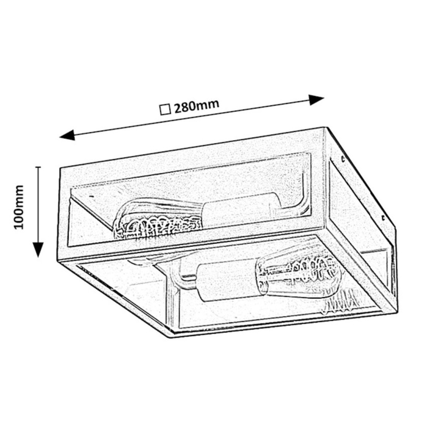 Rabalux - Zewnętrzna lampa sufitowa 2xE27/60W/230V IP23
