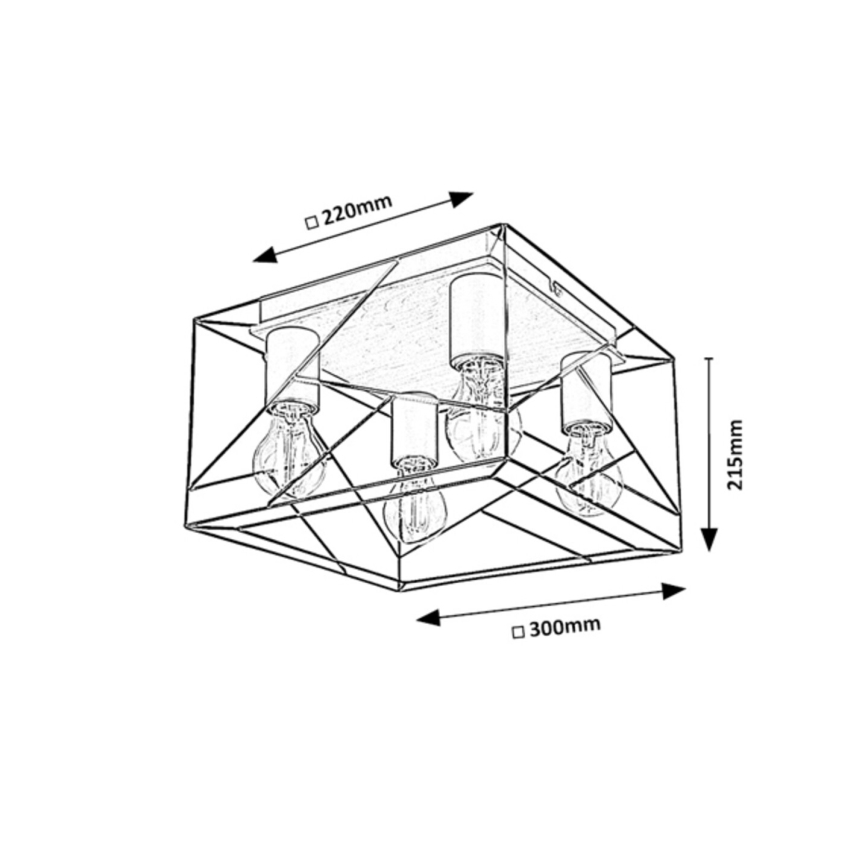 Rabalux - Lampa sufitowa 4xE27/40W/230V