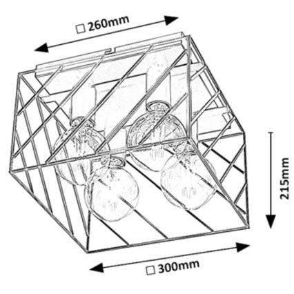 Rabalux - Lampa sufitowa 4xE27/25W/230V