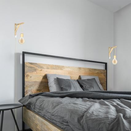 Rabalux - Lampa ścienna 1xE27/60W/230V buk