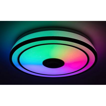 Rabalux - LED RGB ściemnialna lampa sufitowa z głośnikiem LED/24W/230V 3000-6500K + pilot śr. 39,5 cm
