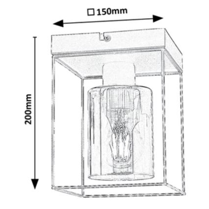 Rabalux - Lampa sufitowa 1xE27/25W/230V