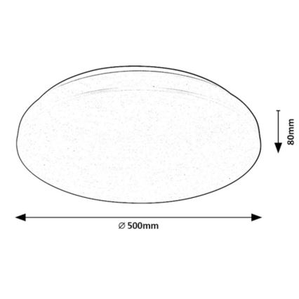 Rabalux - LED RGB Plafon ściemnialny LED/48W/230V Wi-Fi Tuya 3000-6500K 50 cm