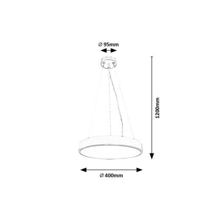 Rabalux - Lampa wisząca LED na linkę LED/36W/230V 3000K czarna