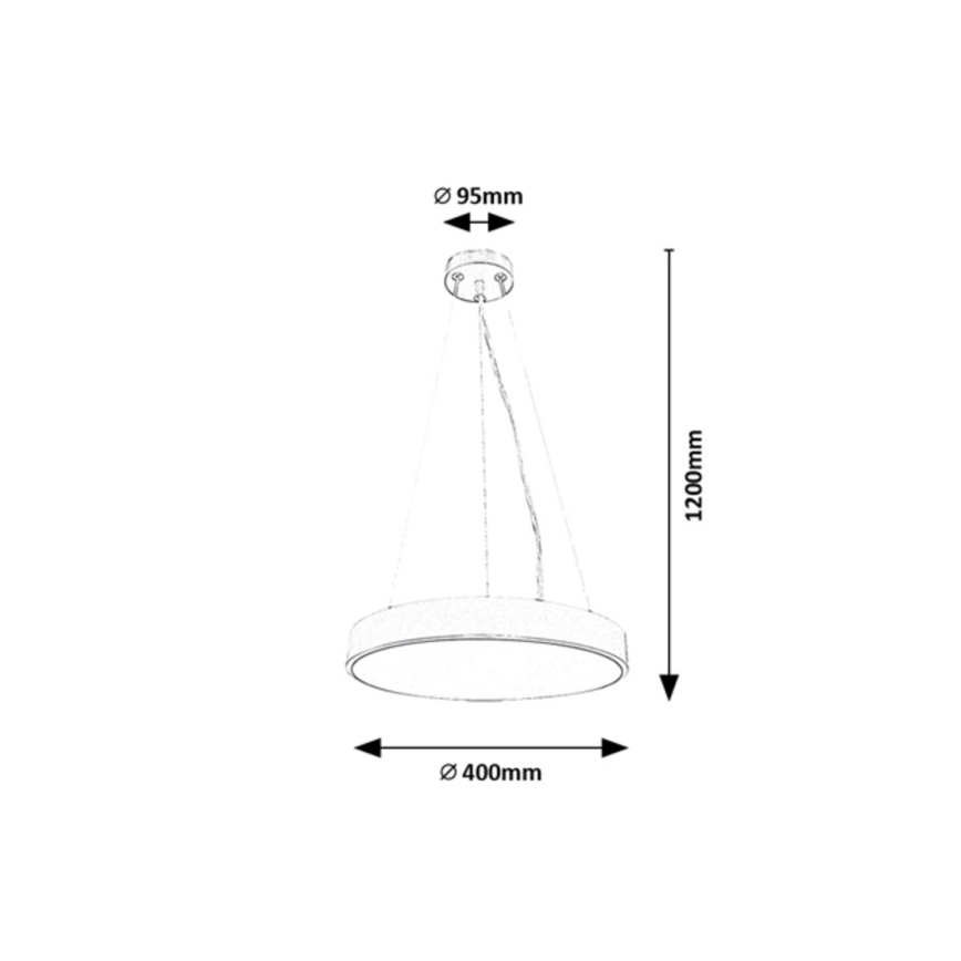 Rabalux - Lampa wisząca LED na linkę LED/36W/230V 4000K srebrna