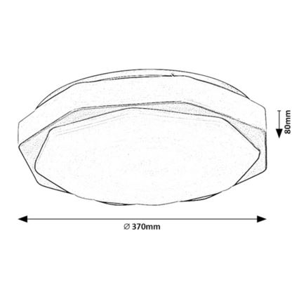 Rabalux - LED Plafon ściemnialny LED/18W/230V 3000K/4000K/6000K + pilot zdalnego sterowania