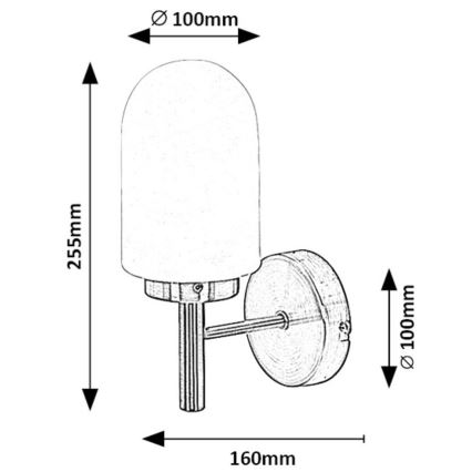 Rabalux - Kinkiet łazienkowy 1xE14/10W/230V IP44 brąz