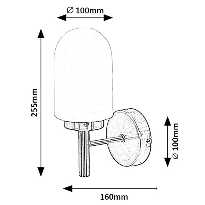 Rabalux - Kinkiet łazienkowy 1xE14/10W/230V IP44 brąz