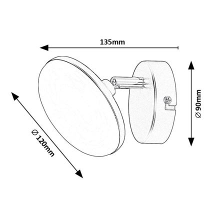 Rabalux - LED Kinkiet LED/4W/230V 3000K czarny