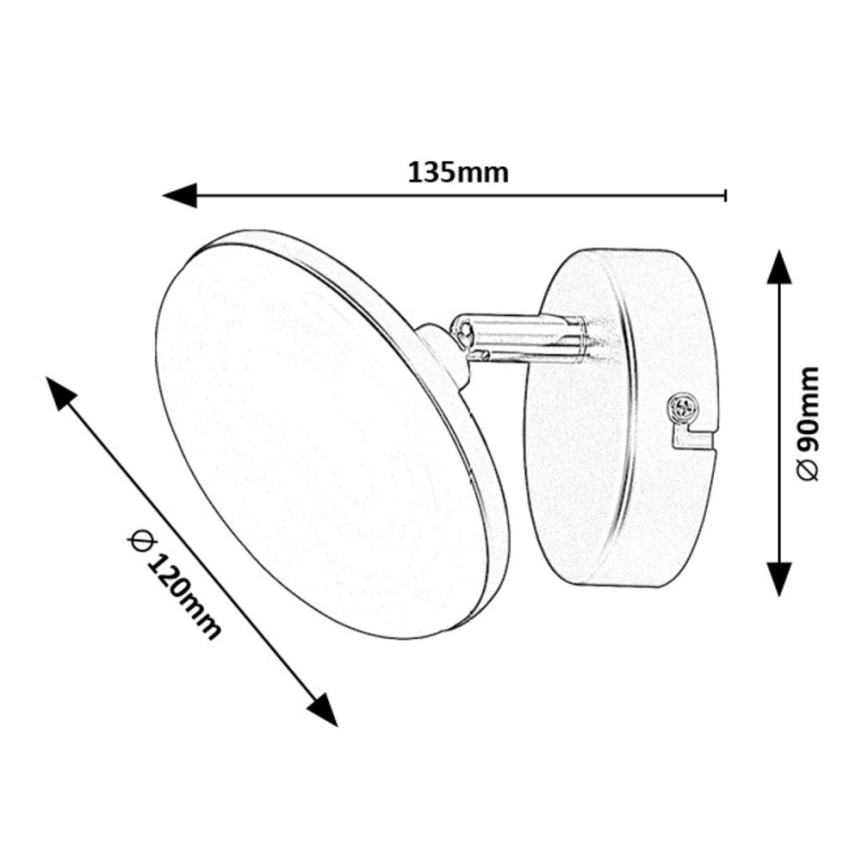 Rabalux - LED Kinkiet LED/4W/230V 3000K czarny