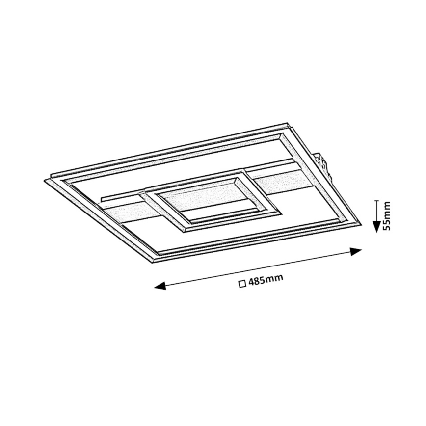 Rabalux - LED Plafon LED/48W/230V 3000K czarny