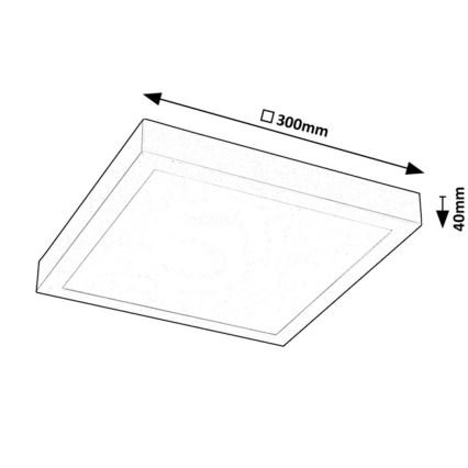 Rabalux - LED Panel natynkowy LED/18W/230V 4000K 30x30 cm