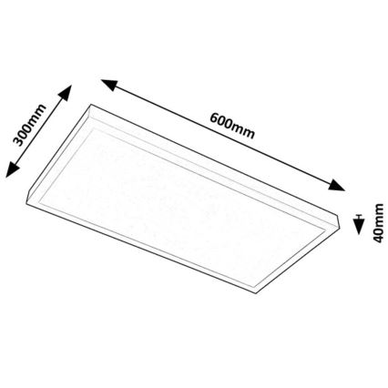 Rabalux - LED Panel natynkowy LED/24W/230V 4000K 60x30 cm