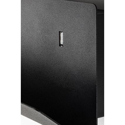 Rabalux - Kinkiet z półką i USB portem 1xGU10/25W/230V czarny
