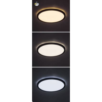 Rabalux - LED Plafon LED/36W/230V 3000/4000/6000K śr. 50 cm czarny